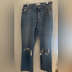 Abercrombie high rise ankle straight jeans size 30R